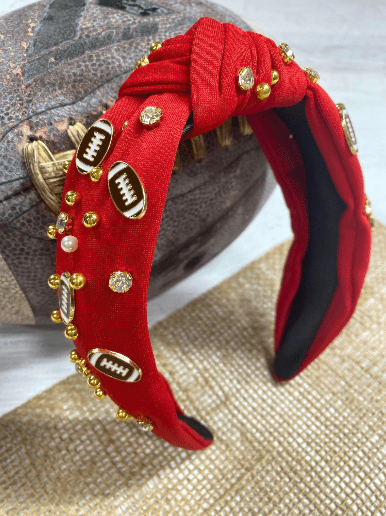 Red Football Glam Headband - Alternative view