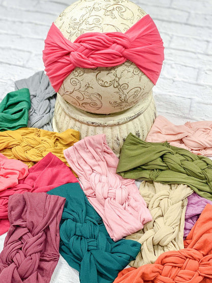 Sailor knot baby headbands in assorted colors