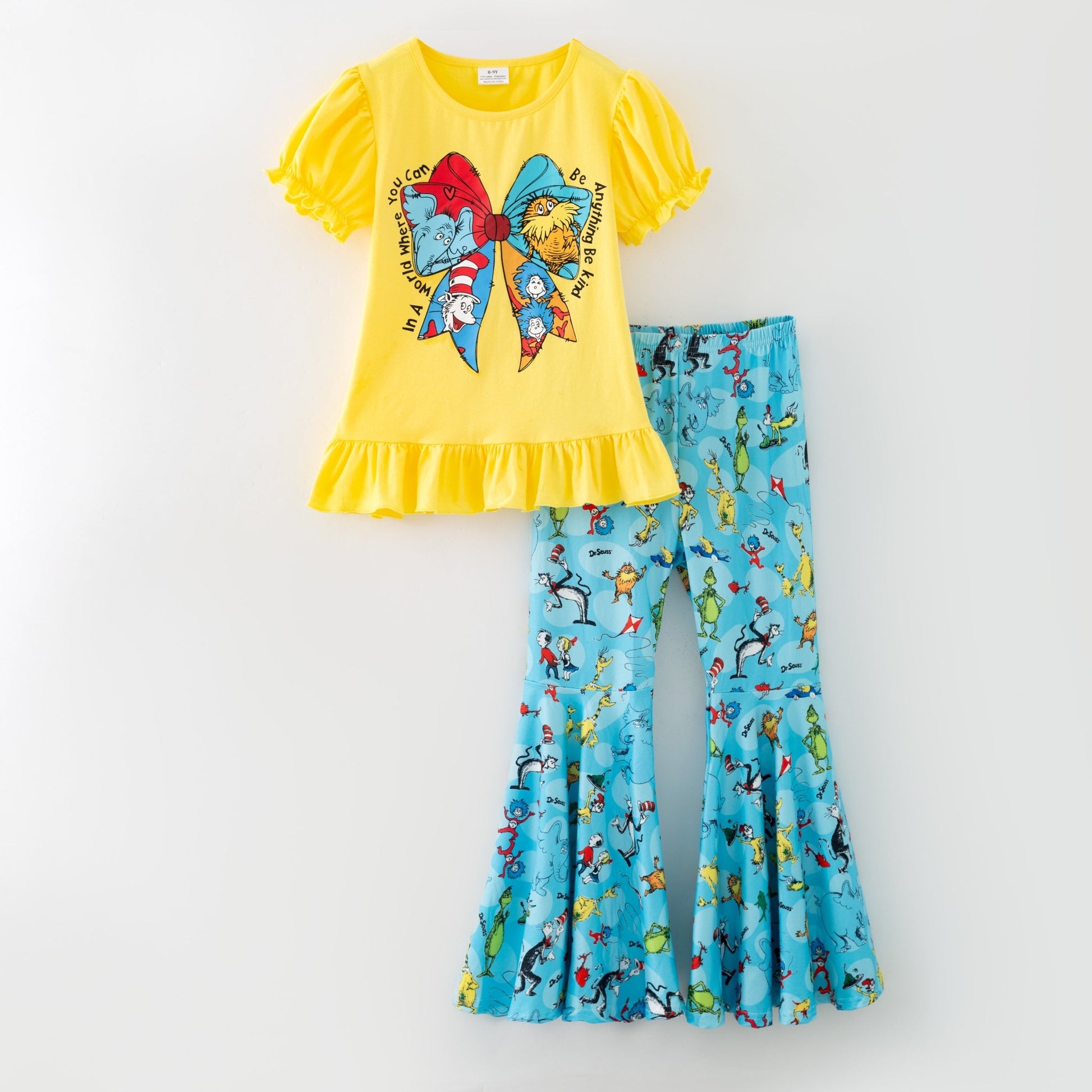 Seuss on the loose bell bottom pants set