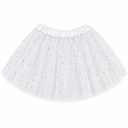 white sparkle tutu on a white background