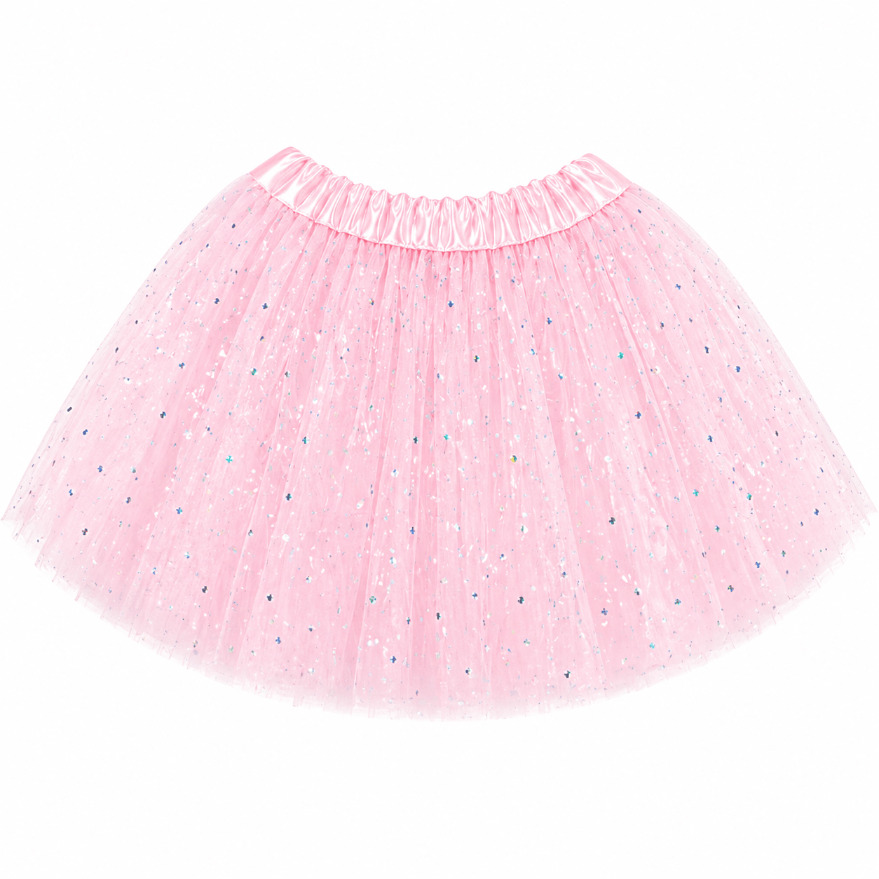 light pink sparkle tutu on a white background