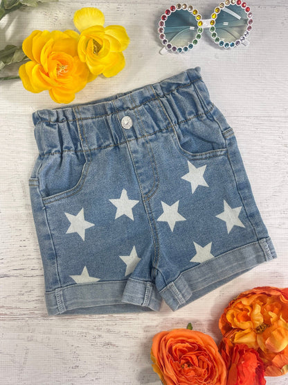 Star print jean shorts for the Fourth of July