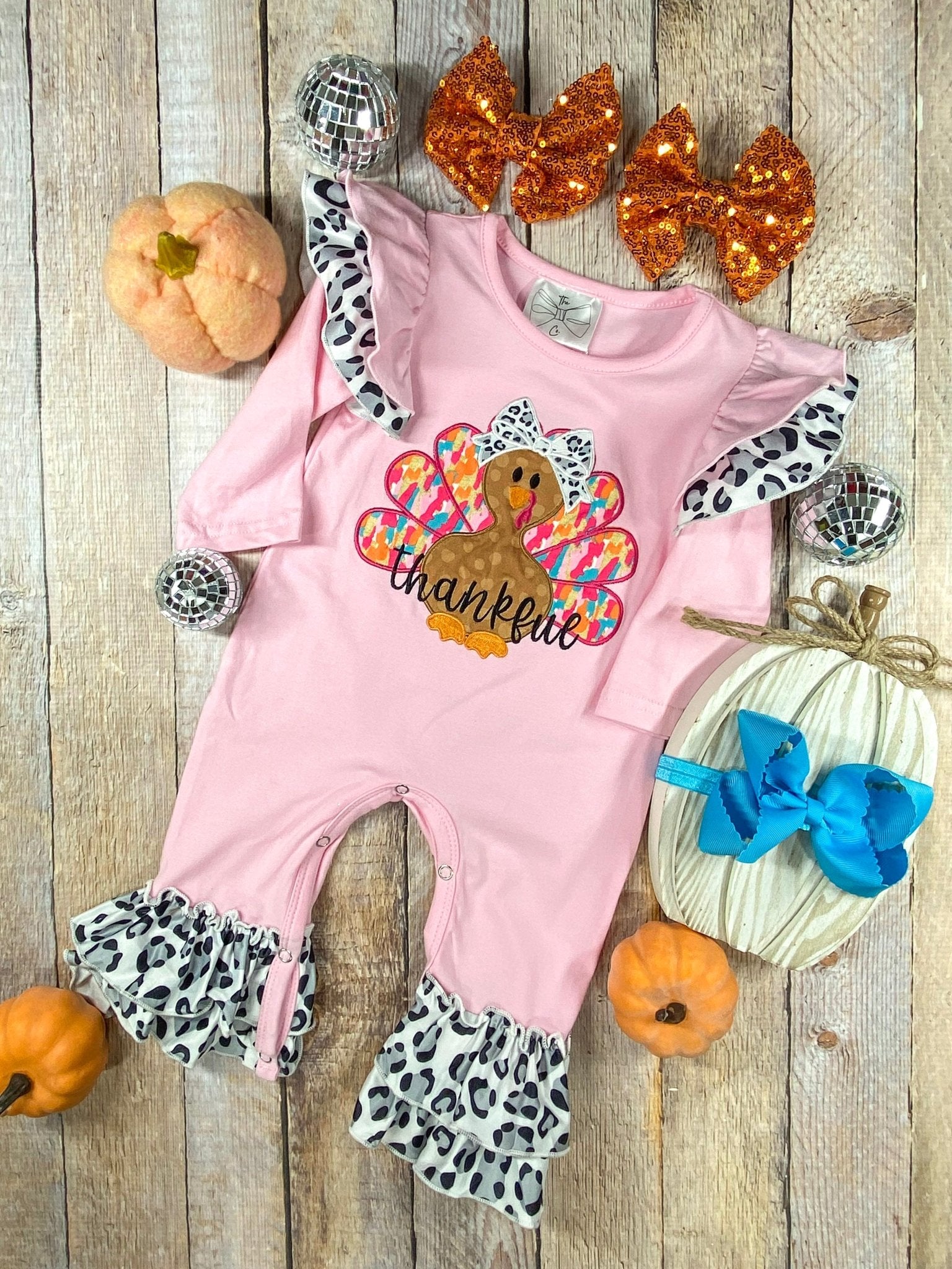 Thankful Turkey Pink Infant Onesie