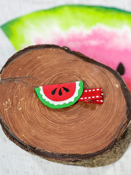 Watermelon clippie on alligator clip