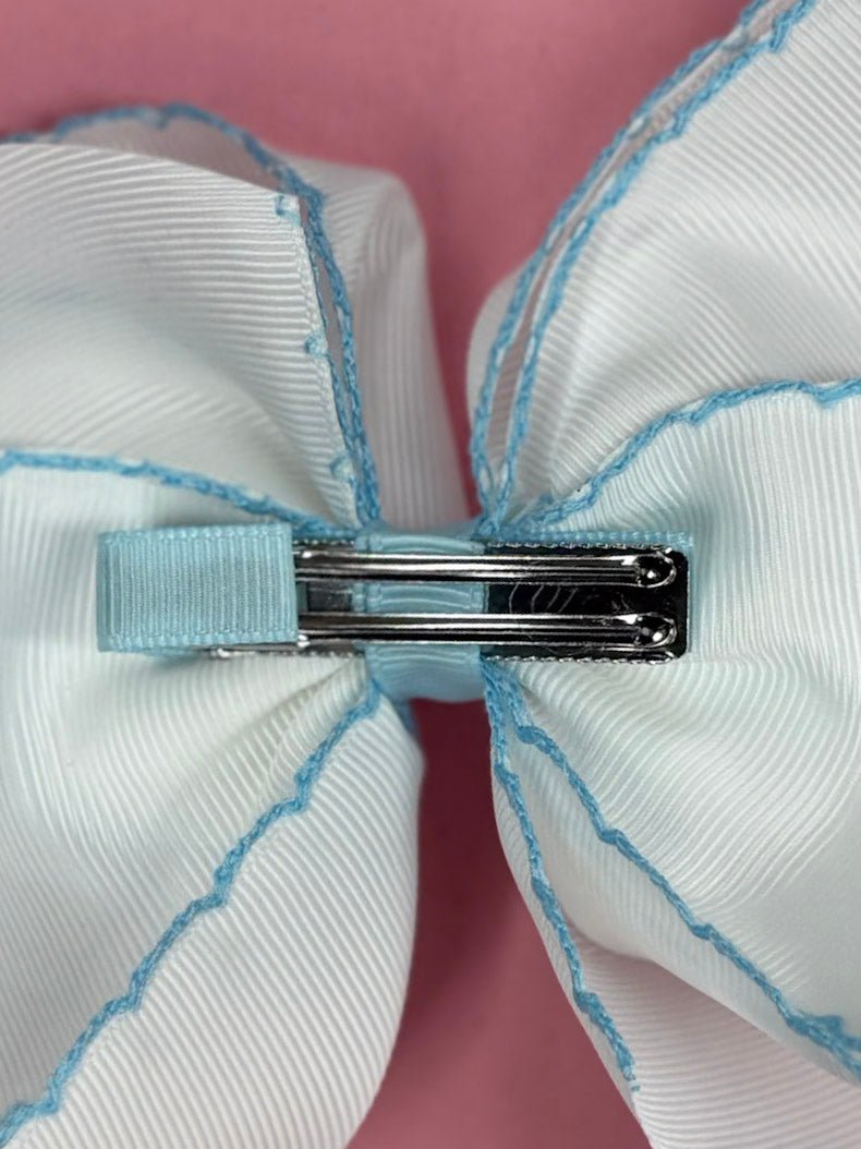 back of moonstitch bow with clip