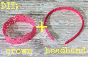 diy lace crown headband